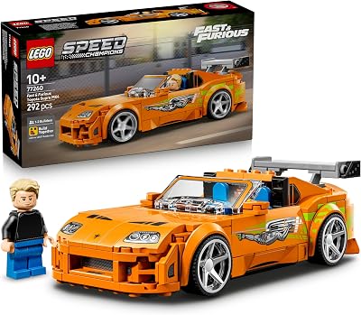 LEGO Speed Champions The Fast and The Furious Toyota Supra MK4 Auto Speelgoed voor Kinderen - Bouwpakket met Brian O’Conner Minifiguur - Cadeau voor Jongens, Tieners en Fans Vanaf 10 Jaar 77260