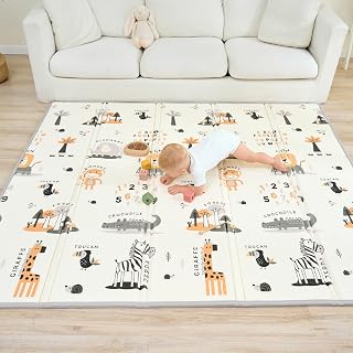 Baby Speelmat 150x180x1cm XXL Baby Gym Play Mat - Speelkleed Baby - Baby Foam Mat - Omkeerbare Opvouwbare Schuimrubberen Vloermat - Baby Speeltapijt - Geboortecadeau - Kruipmat Baby - Tummy Time