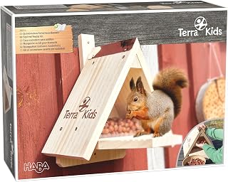 HABA - Terra Kids – speciaal voederstation eekhoorntjes – knutselset voor stabiel eekhoornhuis – van PEFC-hout – buiten en tuin – 306914