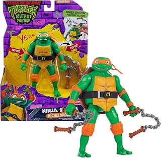 Giochi Preziosi Michelangelo Ninja Turtles, mutante, 15 cm, met geluidseffecten en mechanische vechtfunctie, voor kinderen vanaf 4 jaar