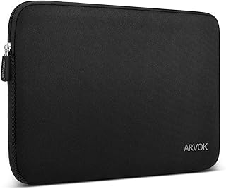 Arvok 11-12 inch Laptophoes Meerkleurige en Maatkeuzes Hoes/Waterbestendig Neopreen Notebook Computer Pocket Tablet Aktetas Draagtas/Etui Skin Cover voor Acer/Asus/Dell/Lenovo, Zwart