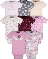 Gerber Baby 5/8 Pack Short Sleeve Variety Onesies Bodysuits - outlet/retourdeal