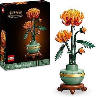 LEGO Botanicals Chrysanthemum - Artificial Flower Building Set - Creative Model Kit for Adults to Build - Faux Plant Gift for Women and Men - DIY Home Office Decor - 10368