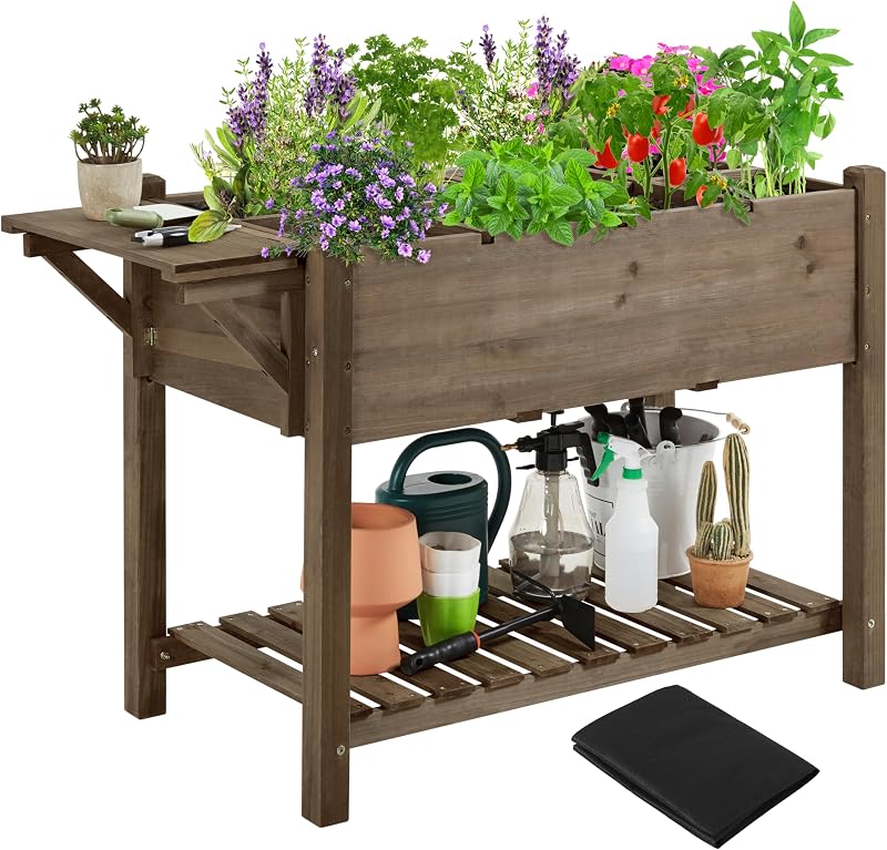 Yaheetech Verhoogd bloembed/verhoogd bloembed tuin balkon voor buiten - outlet/retourdeal