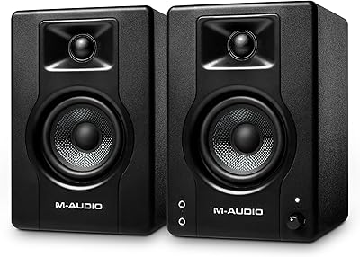 M-AUDIO BX3 Paar 3.5" aangedreven desktop computer luidsprekers/studiomonitors voor gamen, muziekproductie, live streamen en podcasten