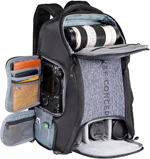 K&F CONCEPT camerarugzak, cameratas met grote inhoud 25L, inclusief regenhoes en vak voor een 15.6inch laptop, geschikt voor Canon/Nikon/Sony/DJI Mavic-drone