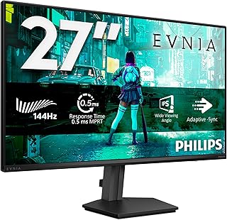 Philips 27M2N3200NF 27 Inch FHD-monitor, 144Hz, IPS, 1ms MPRT, Adaptieve Sync, G-Sync Comp., HDR10, (1920x1080, HDMI 1x 2.0, DP 1x 1.4) Zwart