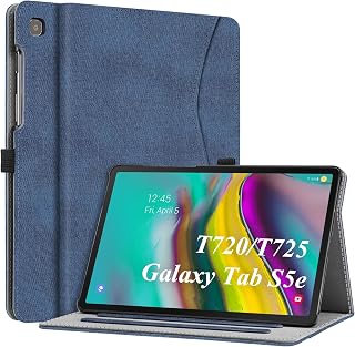 Fintie Hoes Case voor Samsung Galaxy Tab S5e 10,5 Inch SM-T720/T725 2019 Tablet, Multi-hoek Kunstleer Beschermhoes met Documentsleuven en Automatische Slaap-waak Functie, Denim Indigo