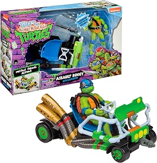 Ninja schildpadden, Buggy voertuig Deluxe, met figuur 12 cm, Leonardo, voor kinderen vanaf 4 jaar, T02002