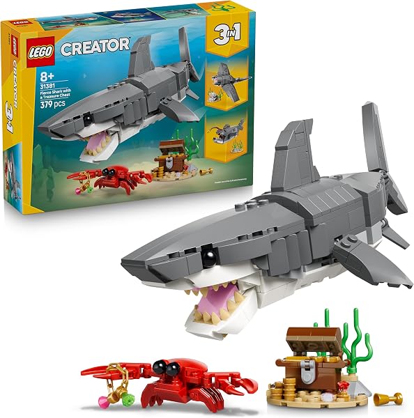 LEGO Creator 3-in-1 Woeste Haai met Schatkist - outlet/retourdeal