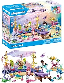 PLAYMOBIL Princess Magic 71499 Zeemeermin dierenverzorging, zorgzame zorg voor zeedieren, inclusief zorgstation, leuk fantasierijk rollenspel, gedetailleerd speelgoed voor kinderen vanaf 4 jaar