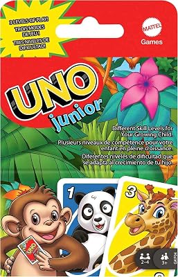 UNO Junior Kaartspel met 45 kaarten, leuk cadeau voor kinderen vanaf 3 jaar, GKF04
