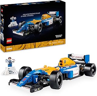 LEGO Icons Williams Racing FW14B en Nigel Mansell F1 Auto Bouwpakket voor Volwassenen met Formule 1 Coureur Minifiguur, Troffee en Displaystand, Cadeau voor Man of Vrouw, Fans van Motorsport 10353