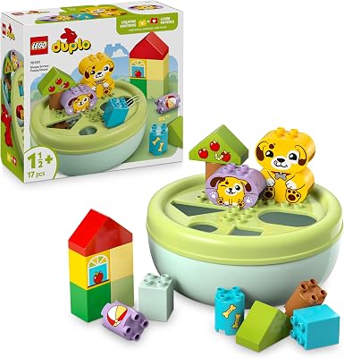 LEGO DUPLO Shape Sorter: Puppy House - Educational Sorting Toy for Toddlers, with Colourful Bricks in Various Shapes - Fine Motor Skill Development Set for 18 Month Old Girls & Boys - 10441