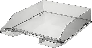 Han Brievenbakje KLASSIEK TRANSPARENT, 6 STUKS, moderne, transparante en stapelbare plank in fris design tot formaat DIN A4/C4, 1026-X-24, transparant-grijs