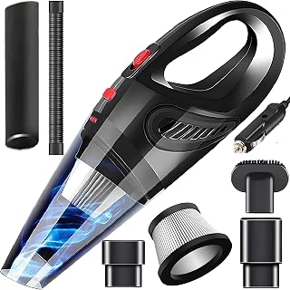 Retoo Draadloze Handstofzuiger autostofzuiger 4-in-1 droog DC 12V 120W 4200Pa autostofzuiger met HEPA-filter, handstofzuiger met borstel en zachte slang, autostofzuiger met 4,8 m kabel
