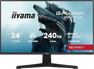 iiyama G-Master Red Eagle G2471HS-B1 Snelle IPS LED Gaming Monitor 23.8 Inch Full HD 240Hz HDMI DP 0.3ms G-SYNC Zwart