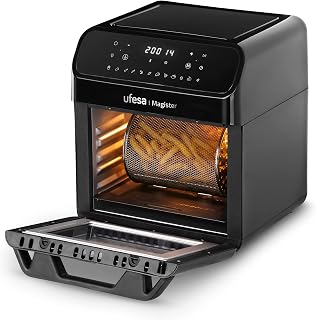 Ufesa Magister Air fryer, Hete Lucht friteuse zonder olie, 12L, 12 Kookprogramma's, 1850W, Touch-paneel, Incl. 6 Accessoires, Instelbare tijd, Anti-baklaag, BPA en PFOA vrij