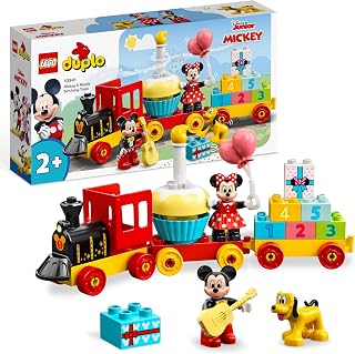 LEGO DUPLO | Disney Mickey & Minnie Verjaardagstrein - Educatief Trein Speelgoed Voor Peuters vanaf 2 Jaar - Incl. Cijferstenen en 3 Figuren - Leuk Cadeau voor Jongens en Meisjes - 10941