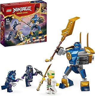 LEGO NINJAGO Jay's mecha strijdpakket, Actie Speelgoed voor Jongens en Meisjes met Actiefiguur en Minifiguur, Creatief Ninja Cadeau voor Kinderen vanaf 6 jaar 71805