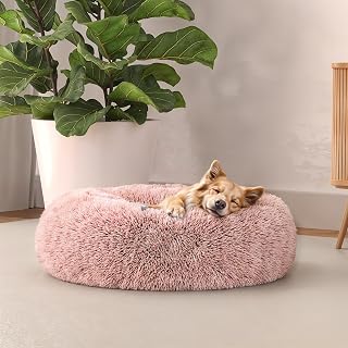 Italian Bed Linen Dreams Zacht hondenbed voor honden en katten, roze, 50 x 50 cm