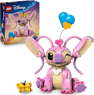 LEGO Disney Angel – Lilo & Stitch Bouwbaar Speelgoed – Stevige Figuur Met 3 Hartballonnen en Vlinder – Cadeau Voor Meisjes, Jongens en Fans Vanaf 9 Jaar – 43257