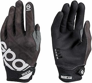 Sparco Meca 3 TG 002093NR1S Handschoenen, maat S, zwart,Zwart