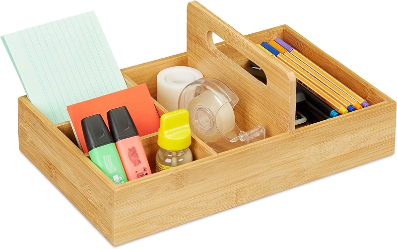 Relaxdays bureau organizer bamboe - tweedehands - zeer goed — outlet/retourdeal