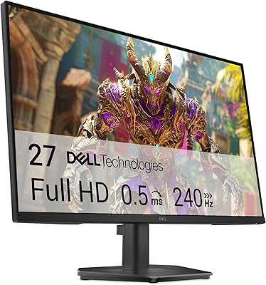 Dell 27 Gaming Monitor - SE2726HG, Full HD (1920x1080), 240Hz, Fast IPS, 0.5ms, AMD FreeSync Premium, 99% sRGB, HDR10, VESA (100x100mm), DisplayPort, 2 HDMI, 3 Jaar Garantie, Zwart