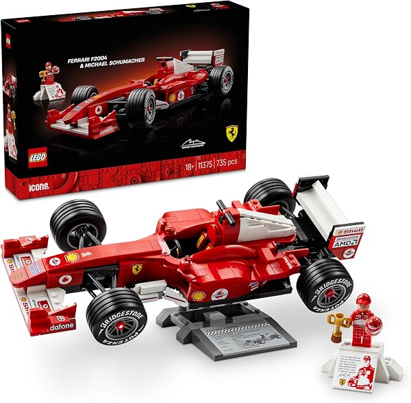 LEGO Icons Ferrari F2004 en Michael Schumacher - tweedehands - als nieuw — outlet/retourdeal