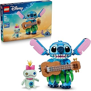 LEGO | Disney Stitch en Scrump - Bouwbaar Speelgoed voor Kinderen Incl. 2 Poppetjes met Accessoires en Ukulele - Kinderkamer Decoratie - Cadeau voor Meisjes en Jongens vanaf 9 Jaar 43296