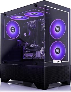 BEASTCOM Q3 Essential Gaming PC 8 Threads AMD Ryzen 5 4X 3,90 GHz, 4K Vega 11 grafische kaart, 16 GB RAM, 1 TB SSD, HDMI, WiFi, Windows 11 Pro