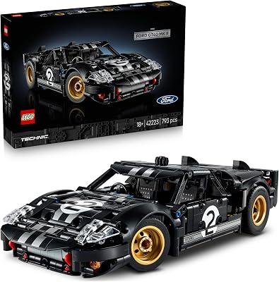 LEGO Technic: 1966 Ford GT40 MKII racewagen – Verzamelbaar Bouwpakket voor Volwassenen met V8-motor en Authentieke details – Cadeau voor Motorsportfans – 42223