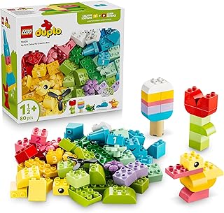 LEGO DUPLO Kleurrijke Creatieve Doos - Bouwpakket voor Kinderen met Cijferstenen, Dieren, Voertuigen en Speelgoed Eten - Cadeau voor Jongens en Meisjes vanaf 1 Jaar - 10479