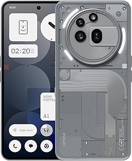 Nothing Phone (3a) Pro 256 GB - smartphone met 50 MP periscoop, 50 MP hoofdcamera, 60x ultrazoom en 6,77", 120 Hz AMOLED-scherm - Grijs