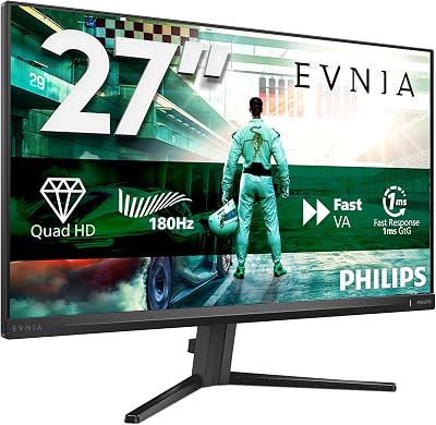 Philips - Gaming Monitor QHD 27 inch, 180 Hz, 1 ms GtG, FreeSync Prem. (1920 x 1080, 2 x HDMI, DisplayPort) zwart/grijs