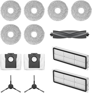 Dreame Kit Accessori per robot L10s Plus Include 6x Panni mop (3 paia), 2x Filtri, 2x Spazzole laterali, 2x Sacchetti raccolta polvere, 1x Spazzola principale, Accessori originali Dreame