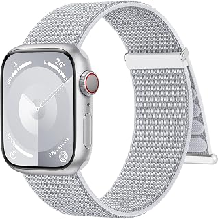 Higgs Nylon armband, compatibel met Apple Watch-armband 42 mm (Series 10), 41 mm, 40 mm, 38 mm, dames en heren, sportklittenbandsluiting, verstelbare armbanden voor iWatch SE-series 10, 9, 8, 7, 6, 5,