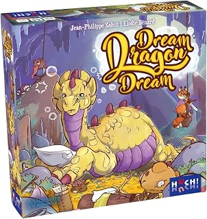 HUCH! Dream Dragon Dream kinderspel familiespel coöperatief realtime geheugenspel maakt de draak niet wakker. Verzamelt schatten en wees waakzaam. Voor 2 tot 5 spelers vanaf 6 jaar