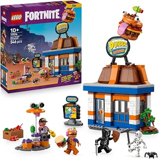 LEGO Fortnite Durrr Burger Restaurant - Creatief Speelgoed voor Kinderen met Beach Bomber, Beef Boss en Grimey Minifiguren - Cadeau voor Gamers, Jongens, Meisjes en Tieners vanaf 10 Jaar - 77076