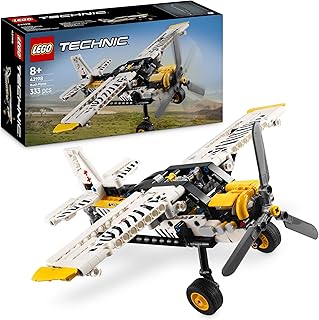 LEGO Technic Junglevliegtuig Vliegtuig Speelgoed voor 8 jaar en Ouder, Bouwpakket voor Kinderen, Jongens en Meisjes, Voertuig Model Cadeau met Propeller, 4-Cilinder Zuigmotor en Meer 42198