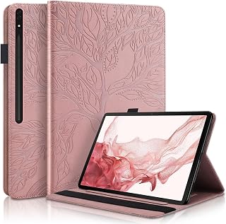 Beschermhoes voor Galaxy Tab S8+ 12,4 inch 2022(SM-X800/SM-X806), S7+/S7 FE tablet, beschermhoes voor Samsung Tab S8 +, pennenhouder, portefeuille, tablet, beschermhoes voor Samsung Galaxy