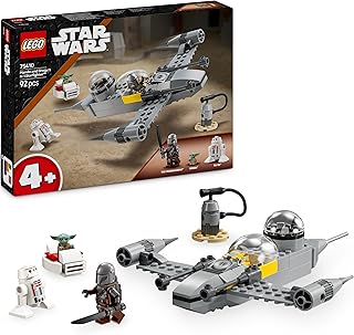 LEGO Star Wars: The Mandalorian Mando en Grogu's N-1 Starfighter startset voor kinderen, bouwbare voertuigspeelset, cadeau voor jongens, meisjes en fans vanaf 4 jaar 75410