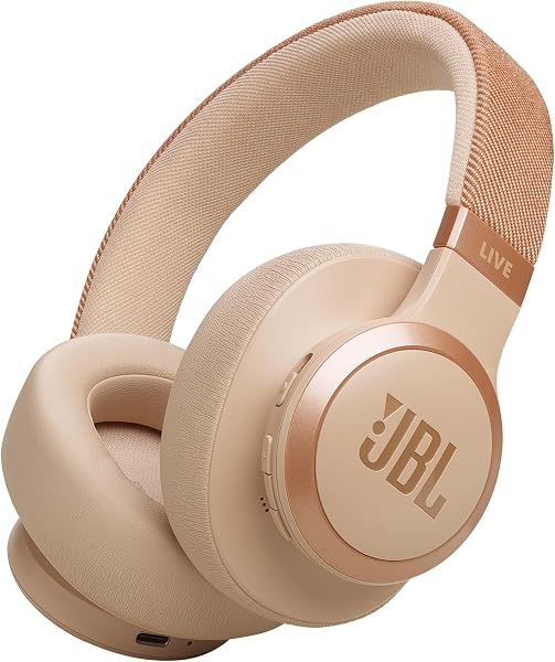 JBL Live 770 NC Draadloze Over-Ear-Hoofdtelefoon Sandstone - outlet/retourdeal