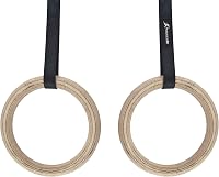 ProsourceFit Houten gymnastiekringen met riemen voor totale - outlet/retourdeal