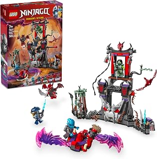 LEGO NINJAGO Draconisch dorp Bouwpakket voor Kinderen met Ninja Gevechtsarena, Spinner, Zwaarden, 6 Minifiguren en Interactieve Functies, Cadeau voor Kinderen, Jongens en Meisjes vanaf 7 jaar 71841