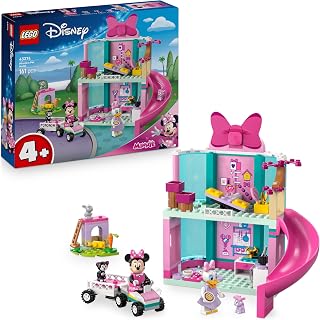 LEGO ǀ Disney Minnie's Huisdierenhotel Speelgoed met Minnie Mouse en Daisy Duck Poppetjes plus 3 Dieren Figuren - Cadeau voor Meisjes vanaf 4 Jaar en Mickey Mouse Clubhuis Fans - 43274