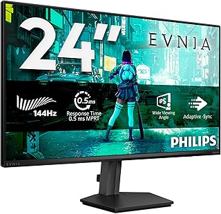 Philips Evnia 24M2N3200NF - 24" Full HD gaming monitor, 144 Hz, 4 ms, FreeSync, G-Sync comp. (1920x1080, HDMI 2.0, DisplayPort 1.4) zwart