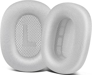 SOPROM Vervangende oorkussens voor Apple Airpods Max over-ear hoofdtelefoon, oorkussens kussens met duurzame mesh-stof, zachter schuim en magneet-zilver