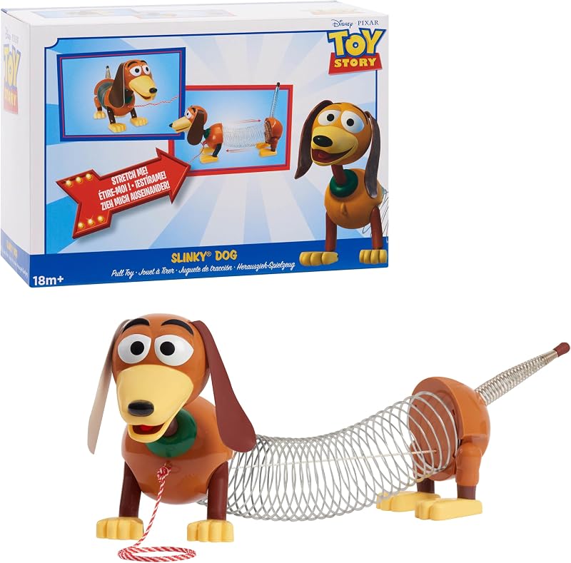 Disney•Pixar's Toy Story Slinky Dog Pull Toy, Walking Spring Toy for Boys and Girls